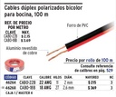CABLE POLARIZADO BICOLOR P/BOCINA 18AWG VOLTECK ROLLO 46268