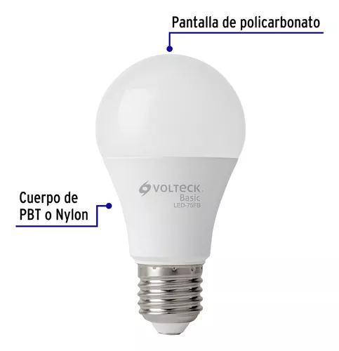 LAMPARA LED A19 10W LUZ DE DÍA VOLTECK BASIC 28006