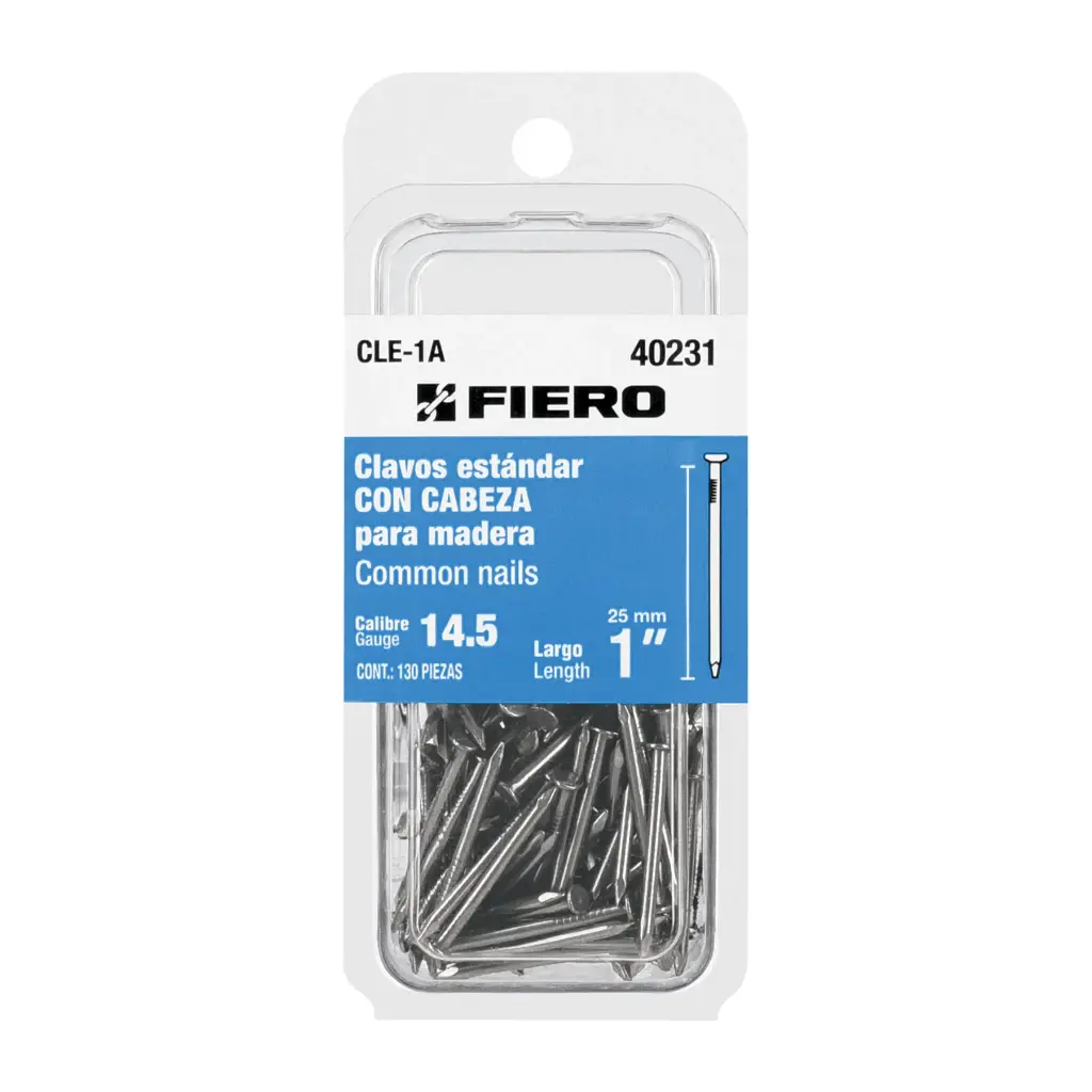 CLAVO PARA MADERA 1" BLISTER FIERO (TRUPER) 40231