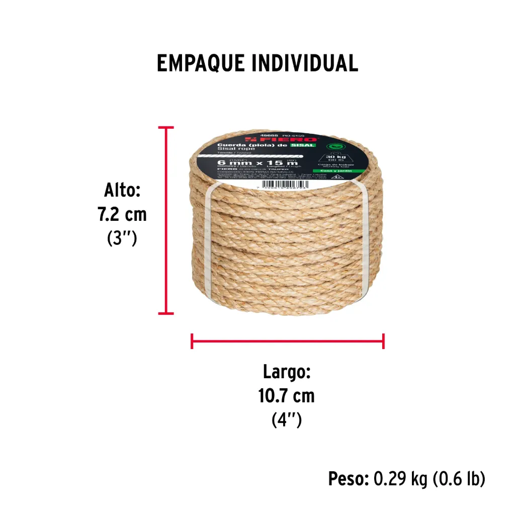CUERDA (PIOLA) DE SISAL 45655 FIERO TRUPER 