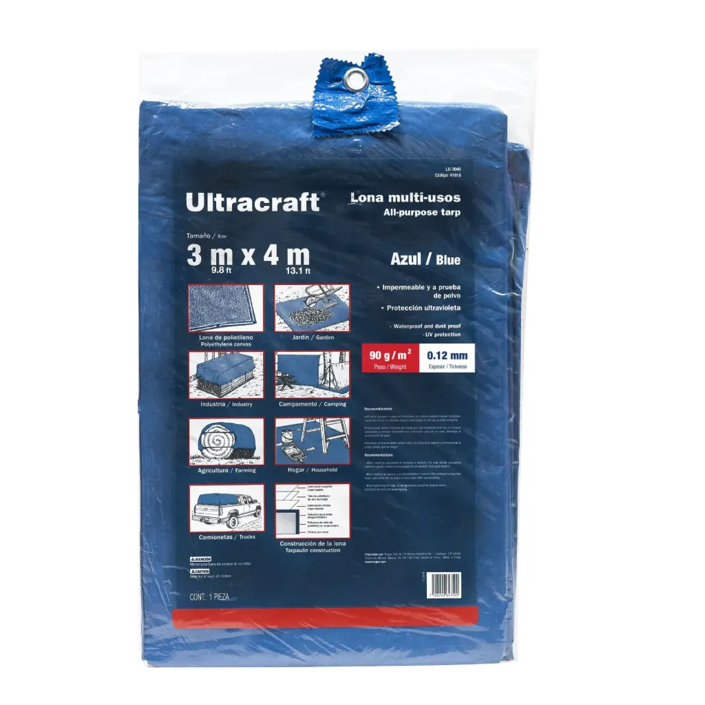 LONA 3m X 4m AZUL ULTRACRAFT (TRUPER) 41919