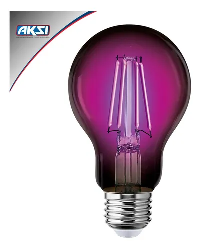 FOCO LED FILAMENTO E27 4W LUZ MORADA AKSI 122226