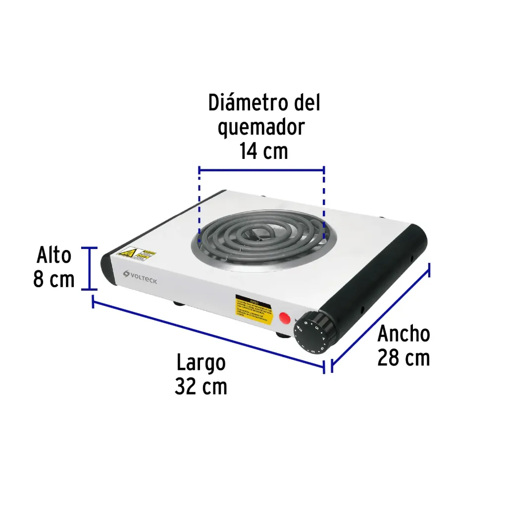 PARRILLA ELECTRICA SENCILLA VOLTECK (TRUPER) 48126