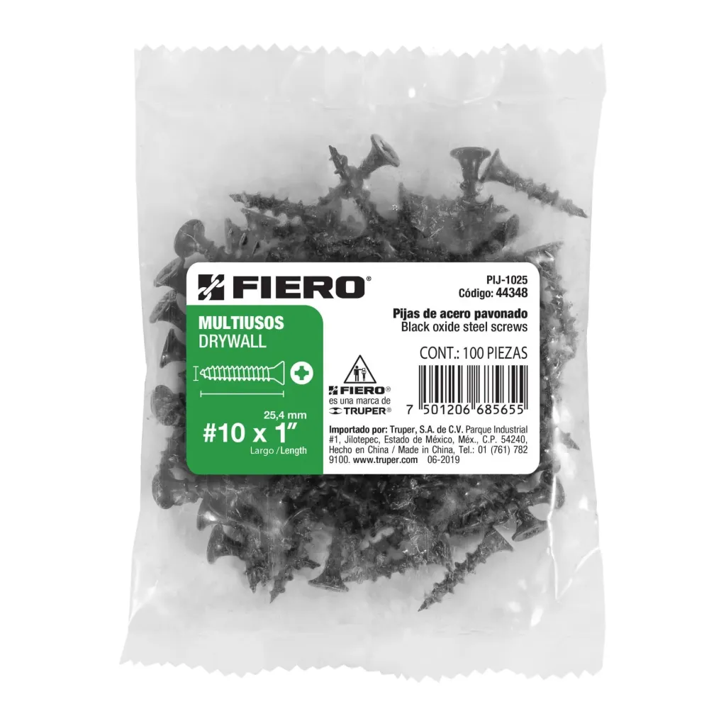 Pija multiusos #10x1" BOLSA 100PZ FIERO (TRUPER) 44348