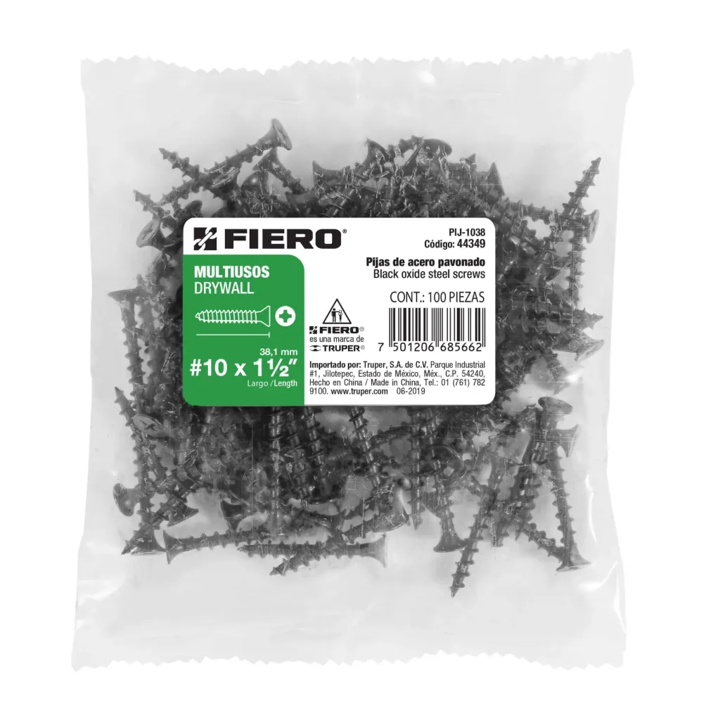 Pija multiusos #10x1½" BOLSA 100PZ FIERO (TRUPER) 44349