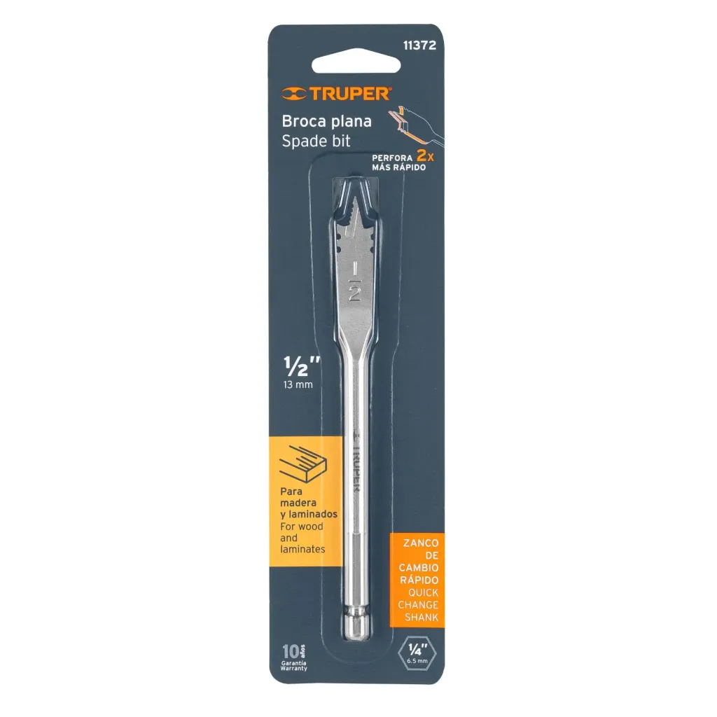 BROCA  PLANA MANITA1/2"PARA MADERA,(TRUPER)11372