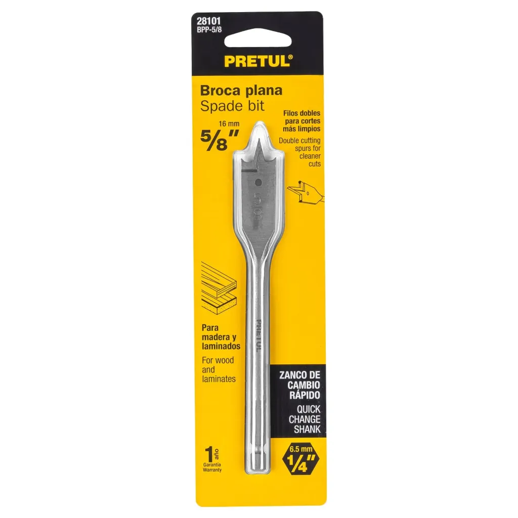 BROCA PLANA DE MANITAB 5/8"PARA MADERA,PRETUL(TRUPER)28101
