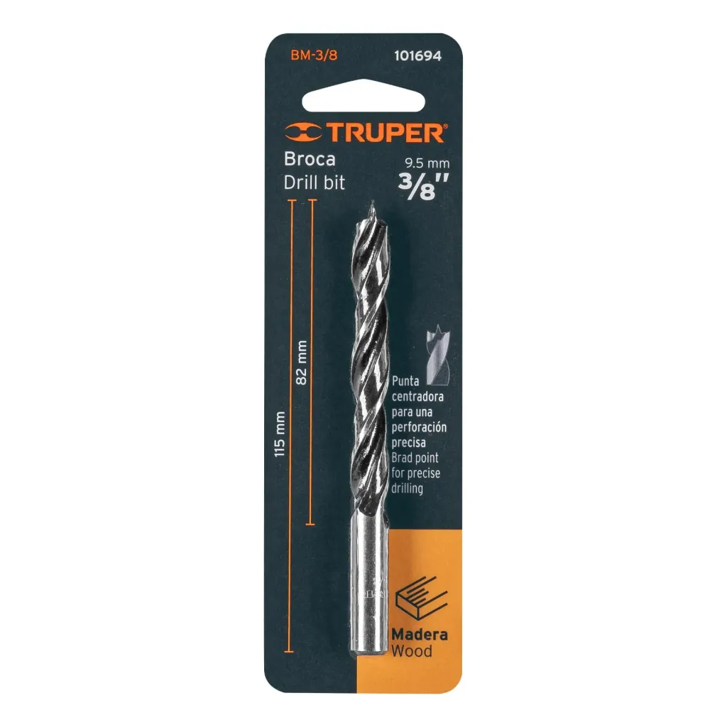 BROCA CON PUNTA CENTRADORA POARA MADERA 3/8",(TRUPER)101694