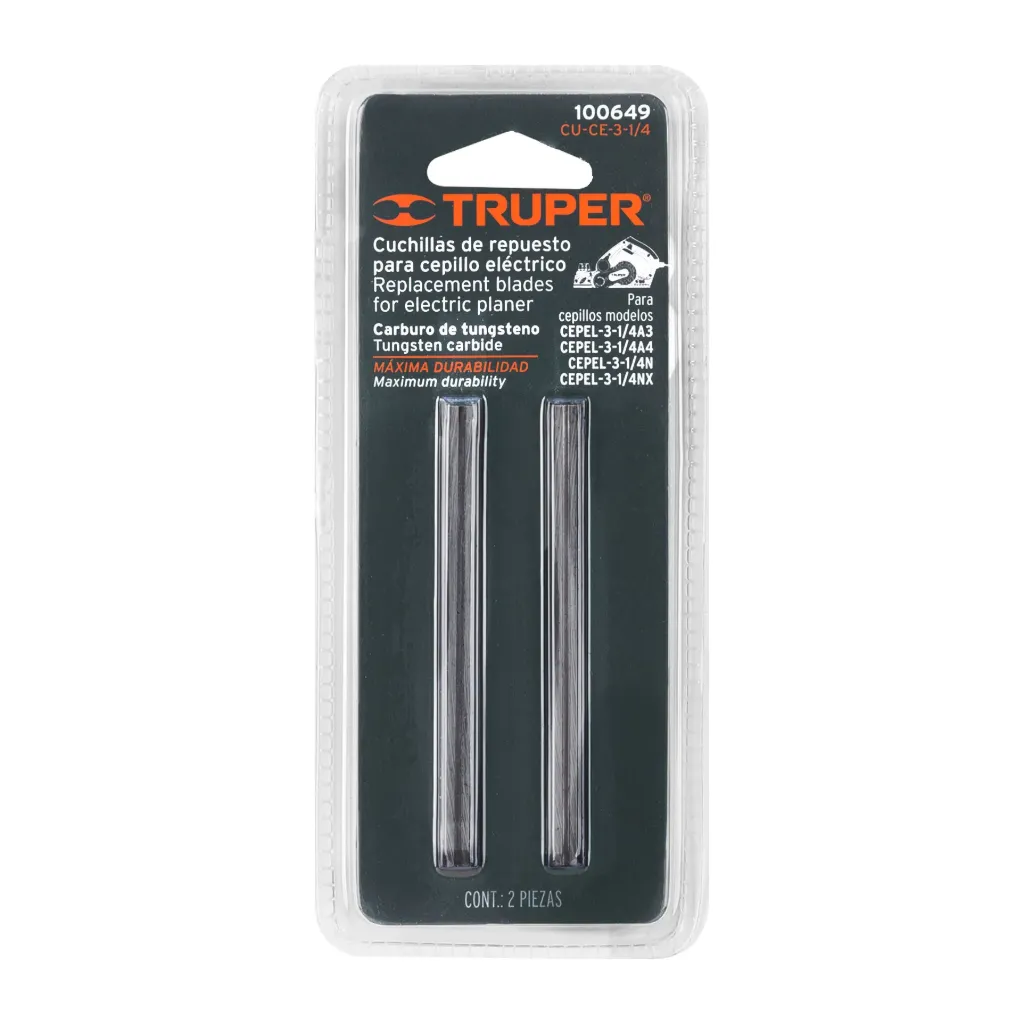 TRUPER BILISTER CON 2 CUCHILLAS CARBURO DE TUNGSTENOP/CEPEL-3-1/4A4  100649