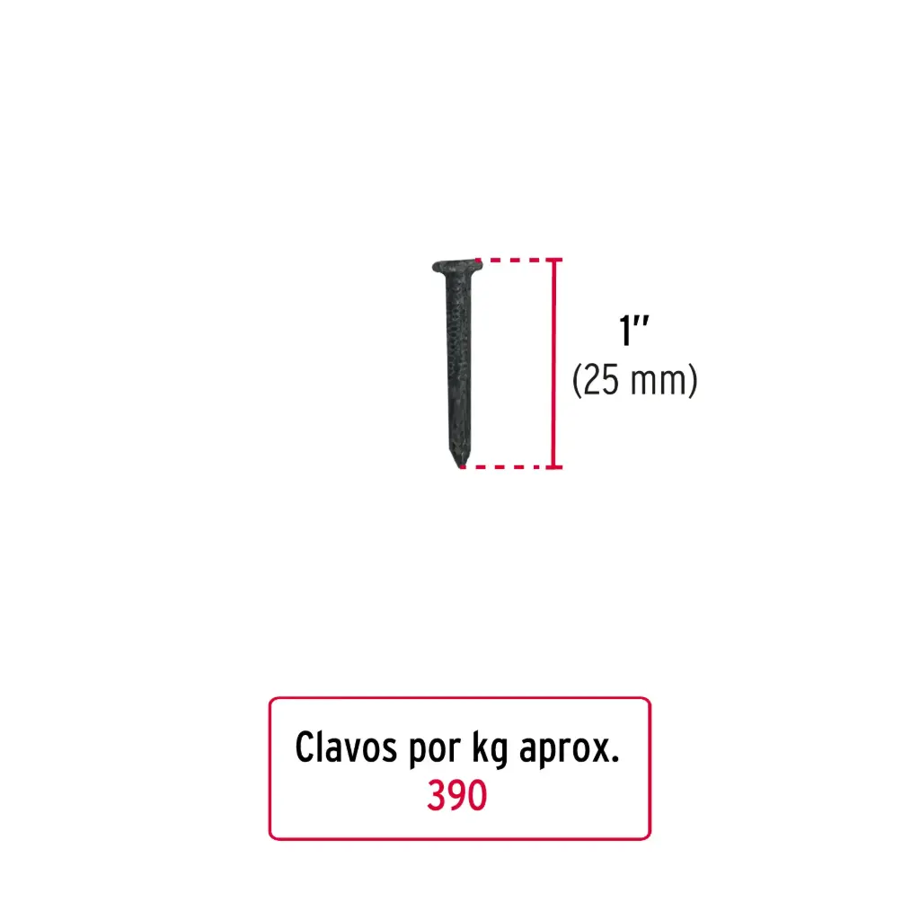 Clavo 1 para concreto 44131