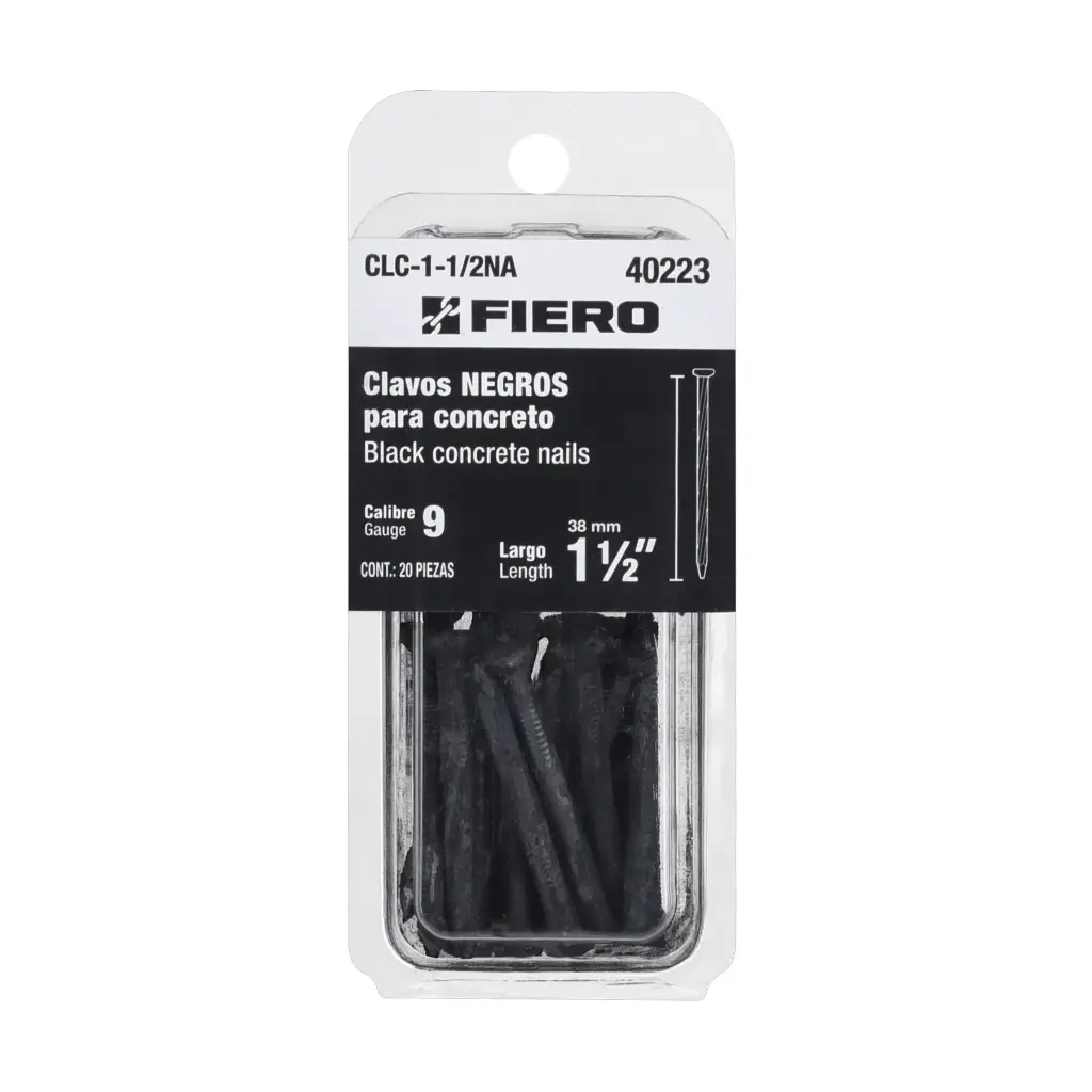 [40223] CLAVO PARA CONCRETO 1 1/2" BLISTER FIERO (TRUPER) 40223
